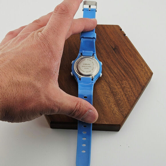 Diray Kids Digital Sports Watch DR-201L Blue White Timer Calendar Athletic - Picture 5 of 6